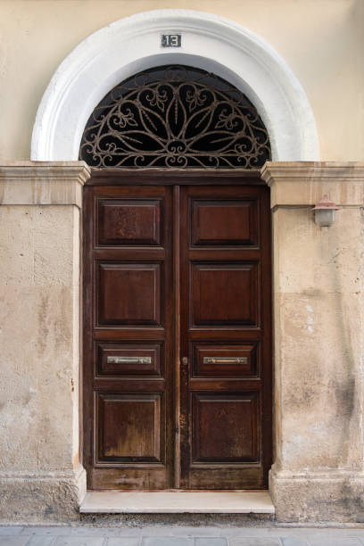 istock Greece Corfu Town traditionnal door 1306635306
