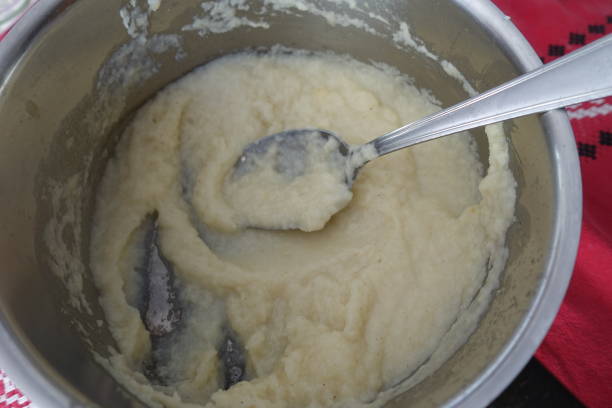 istock Celeriac puree being cooked in a saucepan 1306636277