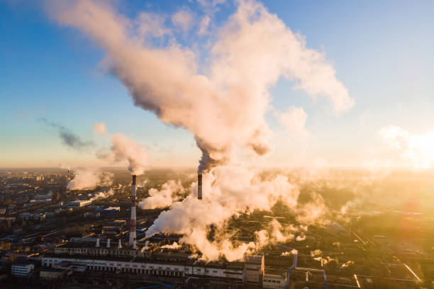 istock Factory and smoke exhaust pipe,recycling, ecology pollution 1306637941