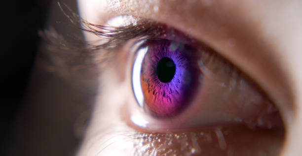 사랑은 색상을 볼 수 없습니다 - close up human eye photography color image 뉴스 사진 이미지