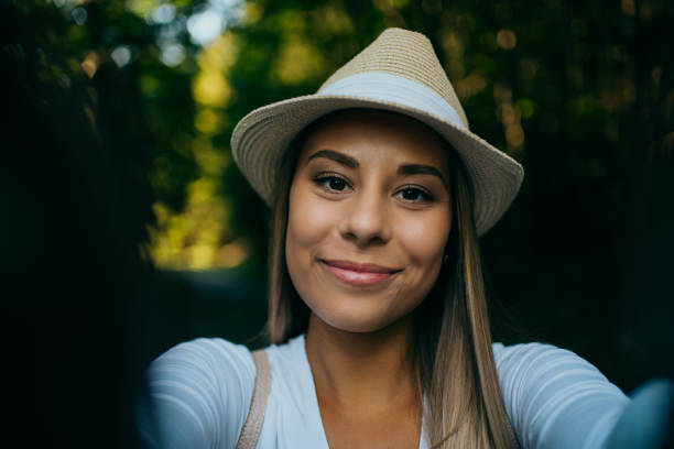 istock Happy woman hiking in mountains 1306640608