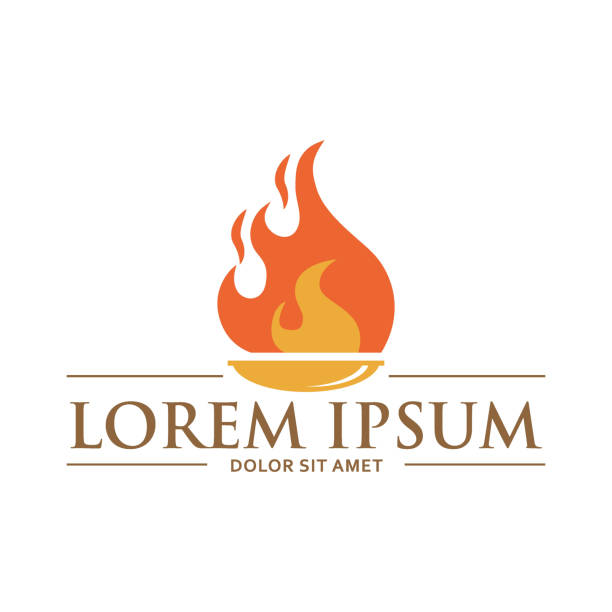 grill and barbeque restaurant logo vector grill and barbecue restaurant logo vector good use for logo company, food company, restaurant business, start up business, professional business,icon, banner, name card logo and others dangerous steak stock illustrations