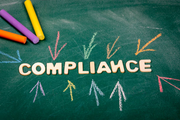 istock COMPLIANCE. Business concept. Green chalk board background 1306644726