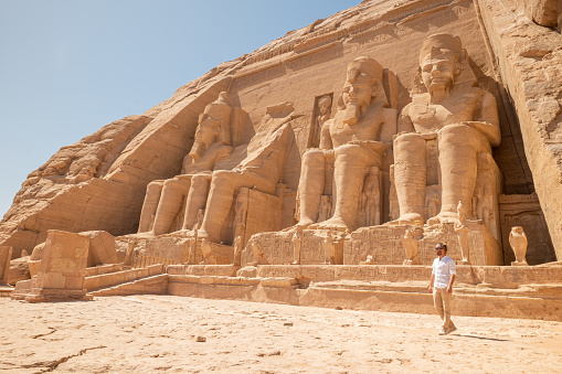 The Front of the Abu Simbel Temple, Aswan, Egypt, Africa