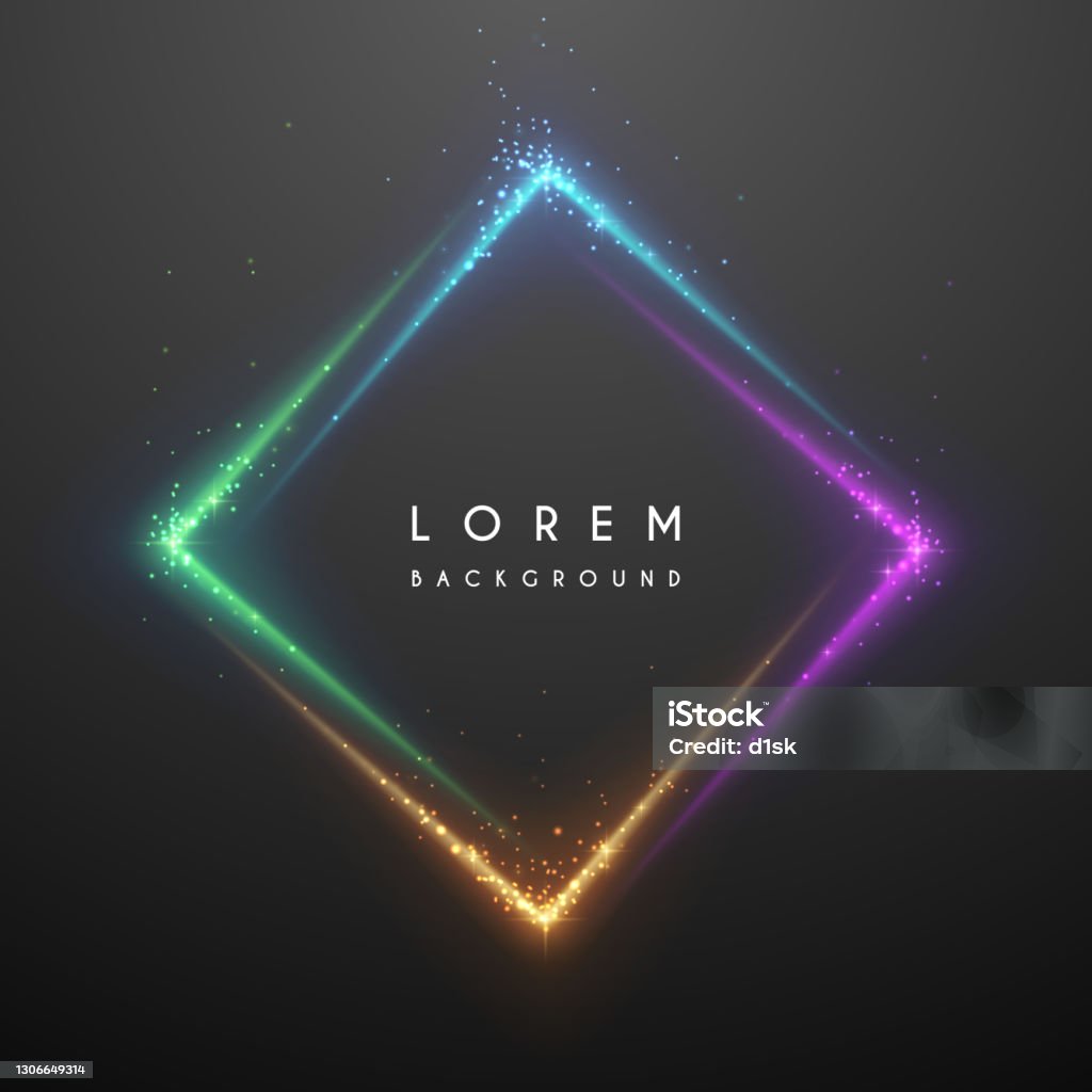 Abstract Light Frame Abstract Light Frame With Sparks Effect Stock Illustration - Download ...