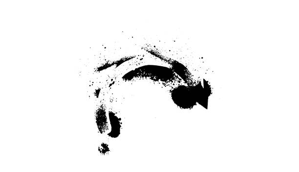istock grunge texture arrow sign of spray paint. 1306651534