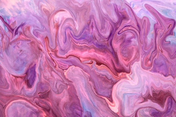 istock Abstract fluid art background purple and blue colors. Liquid marble. 1306651616
