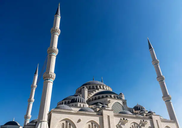 Grand Camlica Mosque inspired by Ottoman architecture. (Turkish: Büyük Çamlıca Camii).