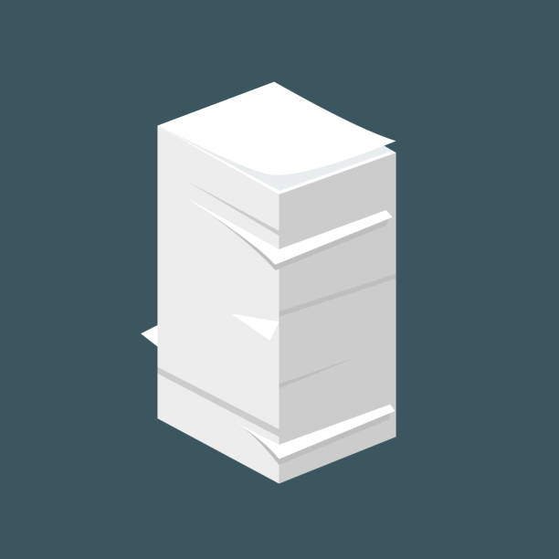 Paper Stack White 4,800+ Paper Stack White Background Stock Illustrations, Royalty-Free ...