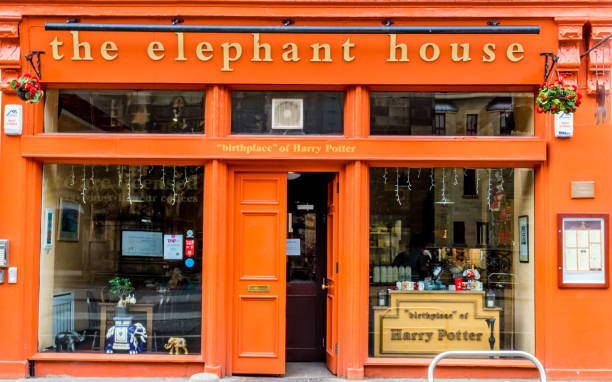 The Elephant House - Harry Potter Birthplace in Edinburgh, Scotland stock photo