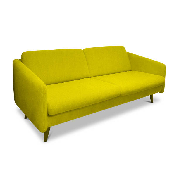 istock Yellow Sofa isolated on white background. Including clipping path 1306661764