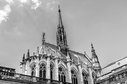 The Holly Chapel (Sainte-Chapelle) Gothic style royal chapel on Ile de la Cite in Paris, France