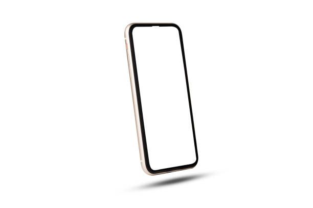 istock Smartphone mockup , Isolated of mobile phone with blank screen frame template on white background. 1306667381