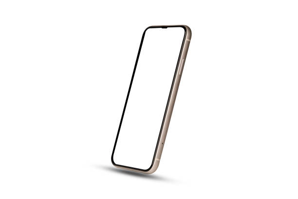 istock Smartphone mockup , Isolated of mobile phone with blank screen frame template on white background. 1306667671