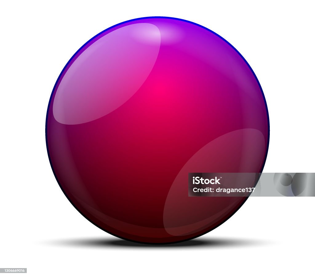 Violet Shape Object 3d Purple Violet Sphere Isolated Stock Illustration - Download Image ...