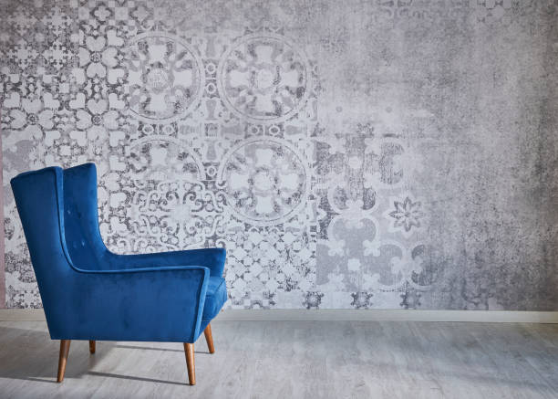 istock modern home living room with gray wallpaper and sofa 1306671948