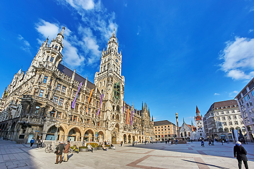 Beautiful Architecture Of New City Hall In Munich, Germany