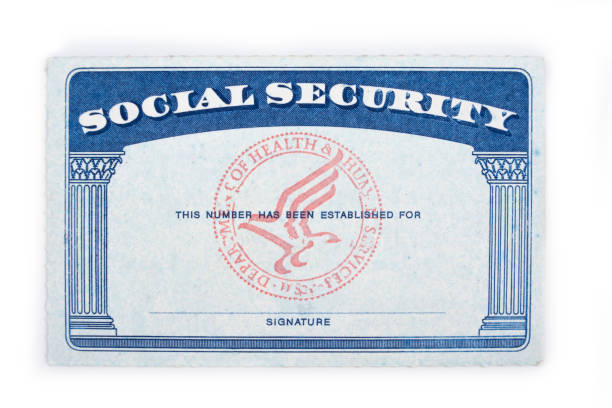 cartão de segurança social em branco - social security - fotografias e filmes do acervo