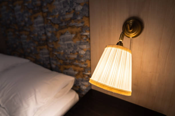 lamp in motel room