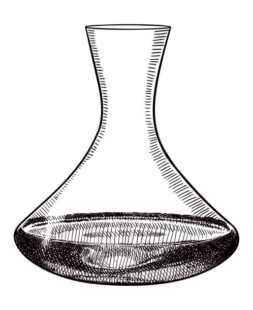 wektorowy rysunek dekantera - decanter stock illustrations