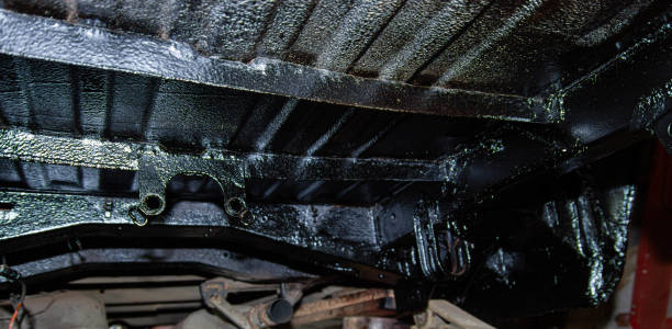 istock treated underside of the car with an anti-corrosion solution with a sealant 1306676635
