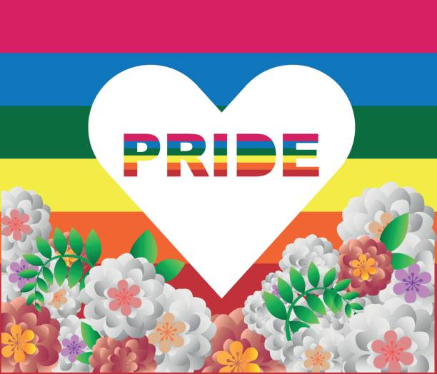 istock Pride moon poster vector design with line colorful rainbow text.  LGBT Pride for Lesbian Gay Bisexual and Transgender Design Element. 1306677991