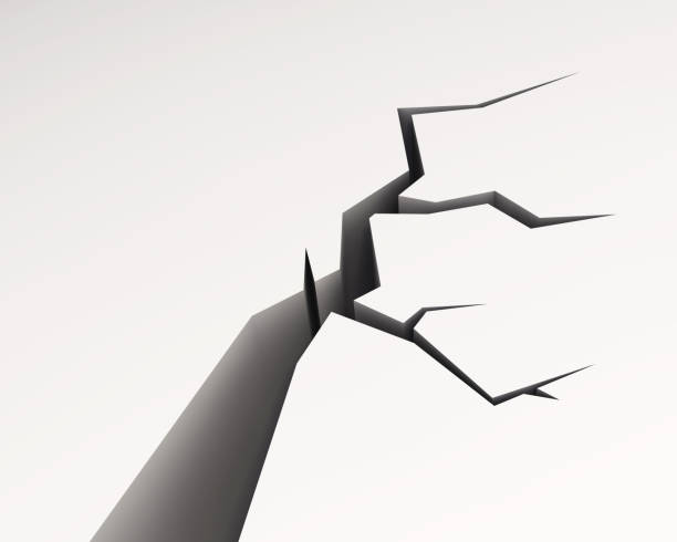 istock 3d illustration of white cracked ground floor 1306680262
