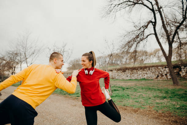 istock Couple jogging outdoor 1306688661