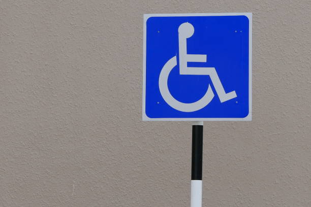 istock Disabled people signboard for parking. 1306692954