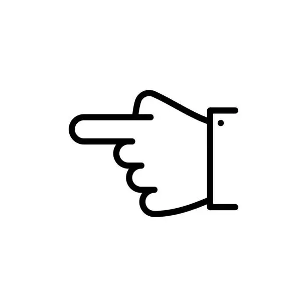 Vector illustration of Left hand pistole gesture stock illustration