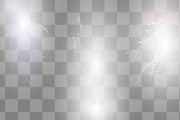 ilustrações, clipart, desenhos animados e ícones de efeitos mágicos e brilhantes de iluminação - lightning strike