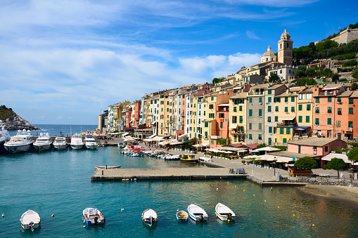 picturesque harbor of Porto Venere, Italian Riviera, Liguria,.