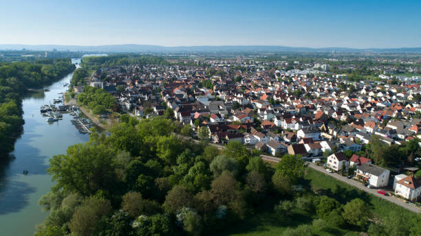 istock Aerial view of Ginsheim, Germany 1306703798