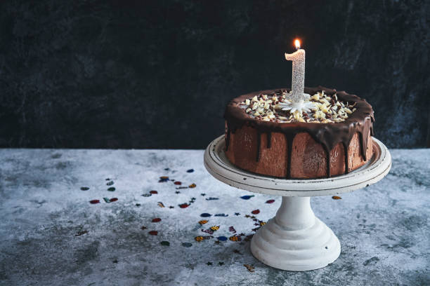 istock 1st Birthday Cake with Chocolate 1306703799