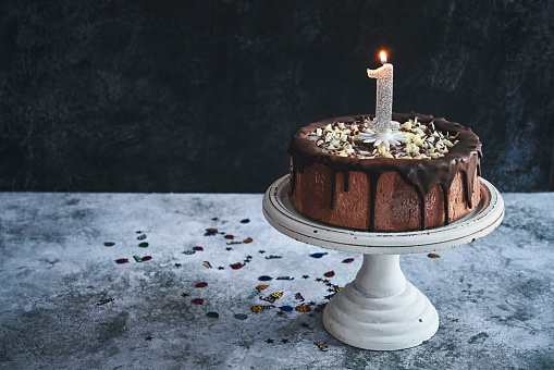 1st Birthday Cake with Chocolate