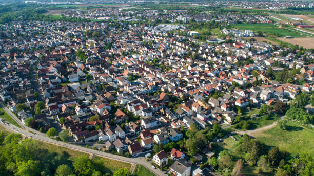 istock Aerial view of Ginsheim, Germany 1306703807
