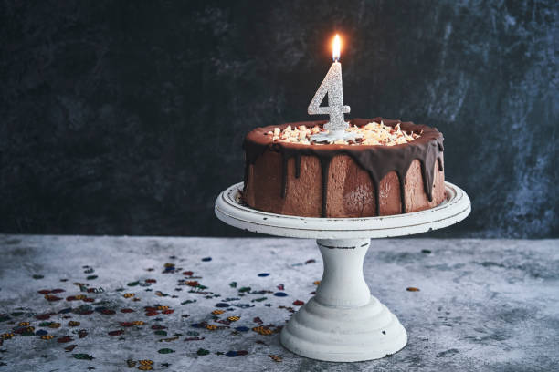 istock 4th Birthday Cake with Chocolate 1306703915