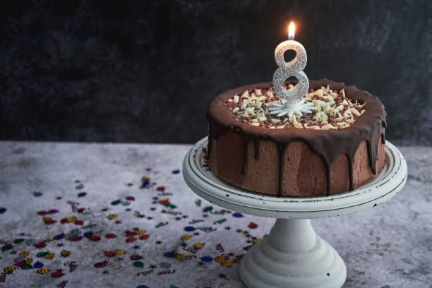 istock 8th Birthday Cake with Chocolate 1306703945