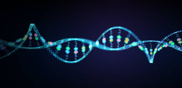 DNA Abstract Background Layered illustration of DNA. Global colors used. helix model stock illustrations