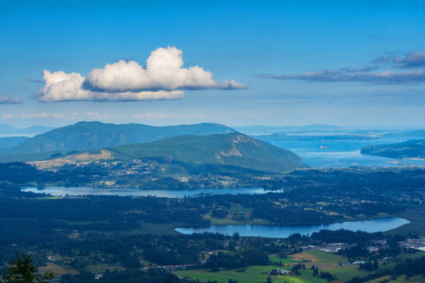 North Saanich Victoria BC Viewpoint overlooking Haro Strait from John Dean Provincial Park. saanich peninsula photos stock pictures, royalty-free photos & images