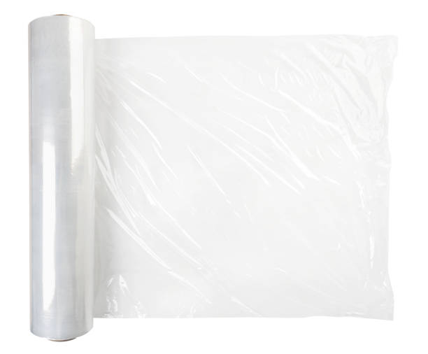 istock Roll of plastic stretch on a white background. Isolated 1306709807