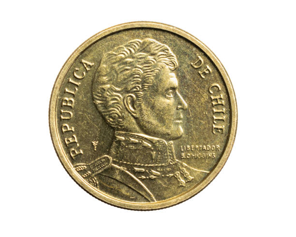 istock Chile ten pesos coin on a white isolated background 1306711064