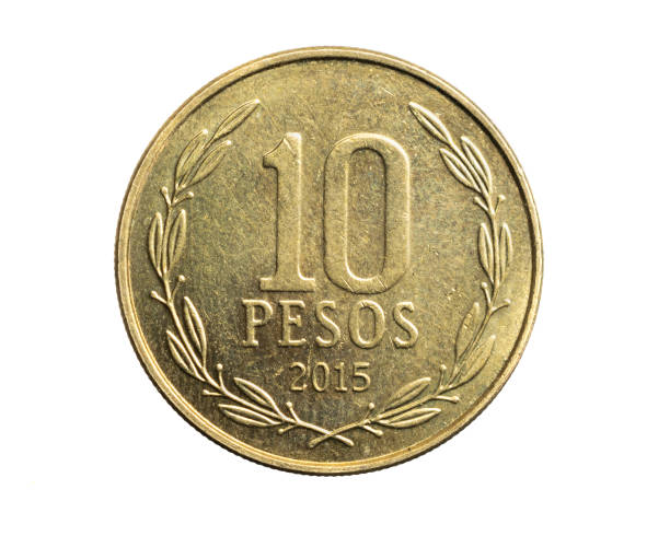 istock Chile ten pesos coin on a white isolated background 1306711079
