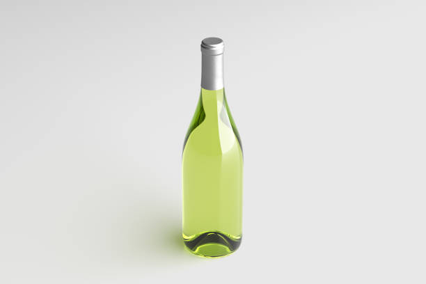 istock White wine bottle 750ml mock up on white background. 1306712619
