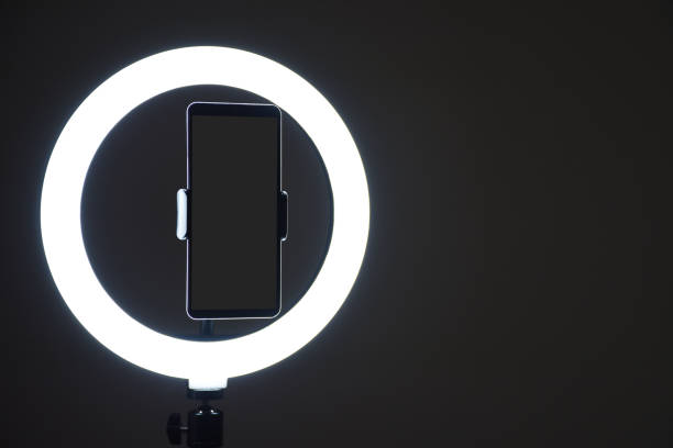 Selfie ring light LED lamp with smart phone