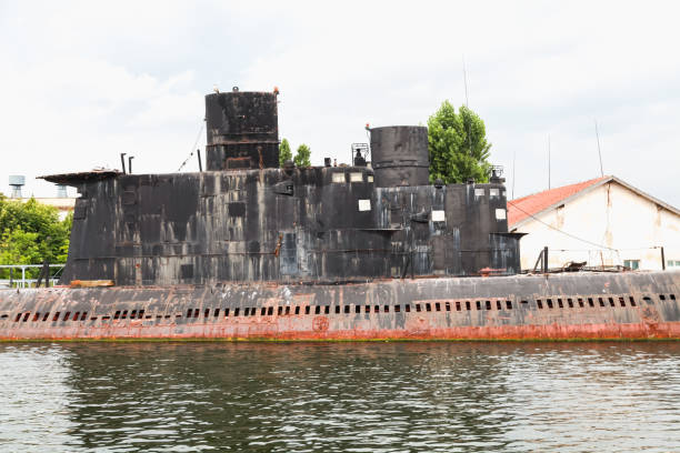 istock Old rusty submarines of Bulgarian Navy 1306723212