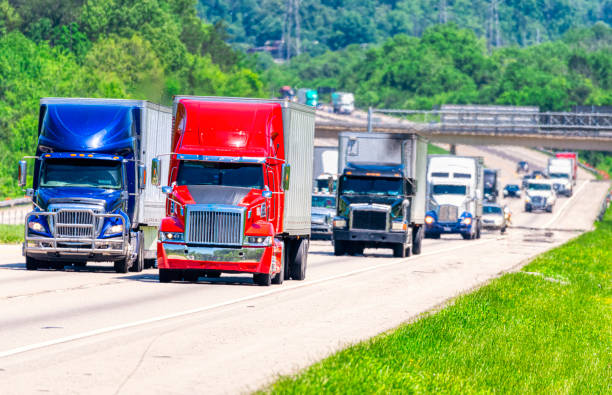istock Heat Waves Shimmer As Traffic Fills A Summer Interstate 1306729956