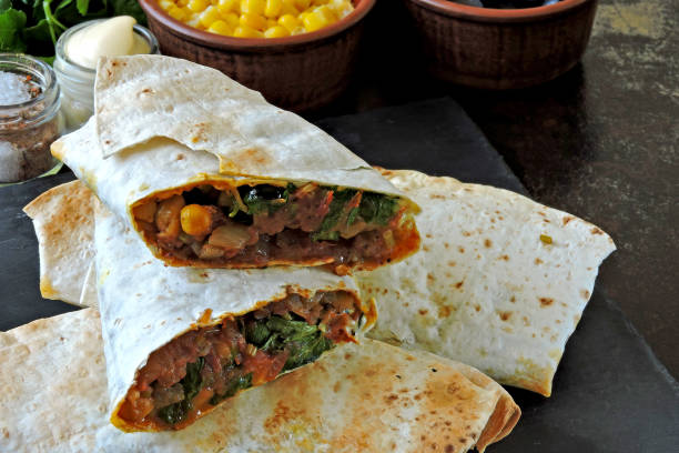 istock Homemade shawarma with vegetables. 1306731082