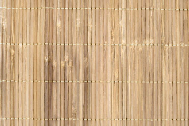 istock Japanese bamboo mat texture, abstract Asia wicker textured wood surface 1306743663