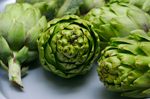 Freshly harvested fresh and natural artichokes to make the best dishes
